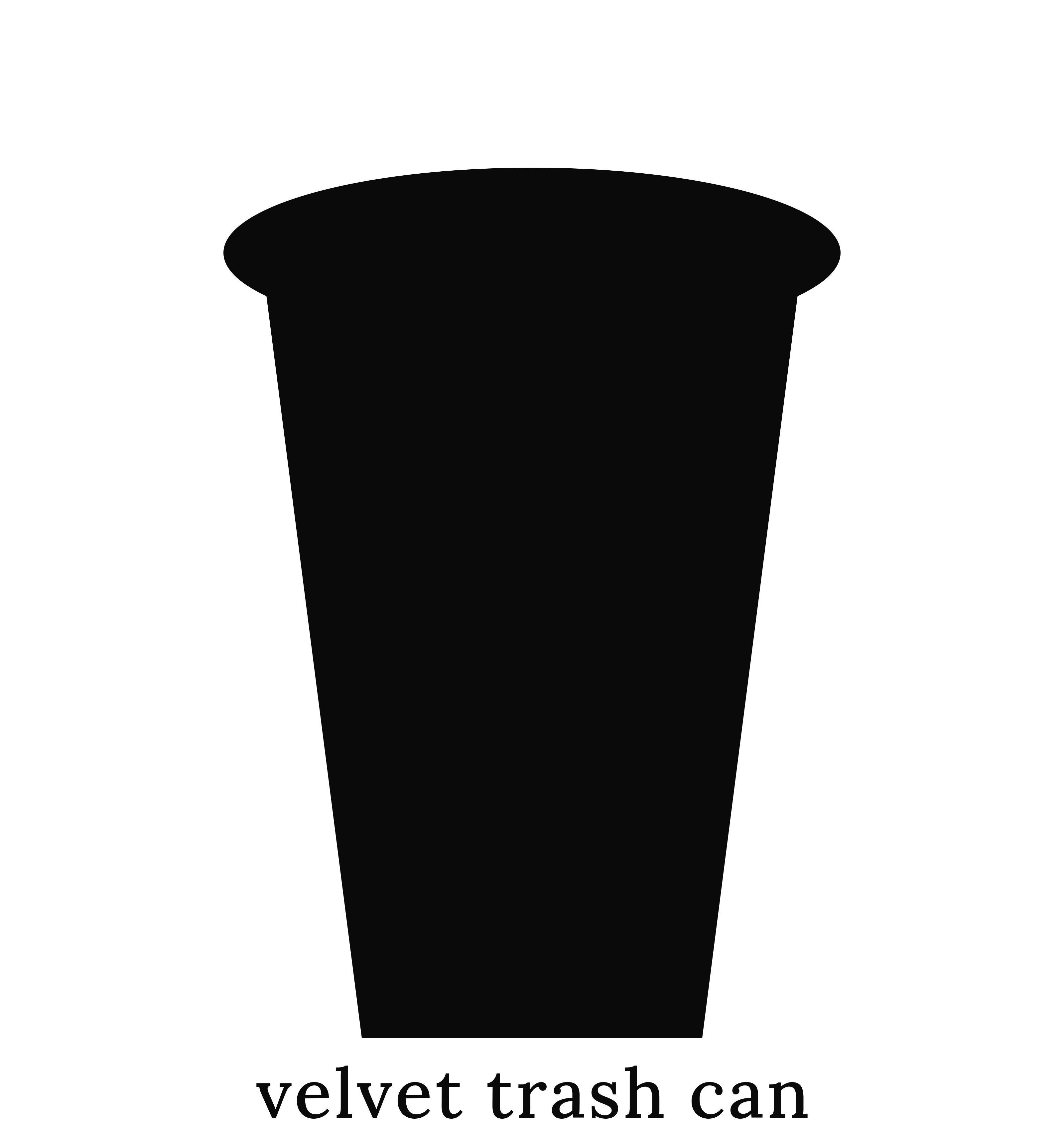 Velvet Trash Can